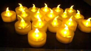 12 Velas Led Con Interruptor Pila Y Efecto De Vela Real [upl. by Akinna]