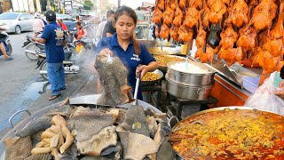 Best Cambodian Street Food  Braised Beef Honeycomb Grilled Ducks amp Spicy Boiled Octopus  Yummy [upl. by Higbee]