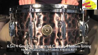 Gretsch G4000 Hammered Antique Copper Snare Drum 65x14  The Drum Shop North Shore [upl. by Ruthie]