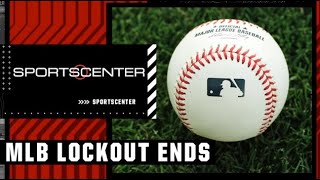 The lockout ends as MLB amp MLBPA reach new CBA agreement  SportsCenter [upl. by Aserahs]