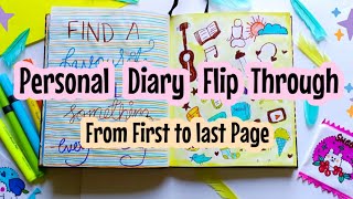 Personal Diary Tour from First to last Page🤩❤️ diary 2024diary 2024bulletjournal bulletjournal [upl. by Eberle]