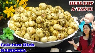 Homemade Pudina Makhana  Mint Makhana  Instant Snacks  Mint Foxnuts Masala  Teatime Snacks [upl. by Notsae]