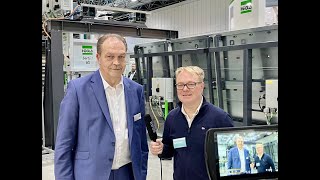 GLASWELT bei HEGLA  Neues hochautomatisiertes Sortiersystem für Isoliergläser [upl. by Einial7]