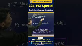 Change the Voice  CCE  cce psi talati englishgrammar class3 changethevoice gpsc dyso [upl. by Nirehtac]