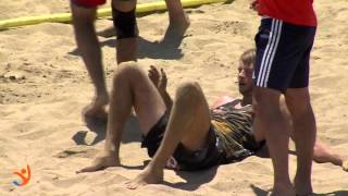 España vs Rusia  Europeo de Balonmano Playa Lloret 2015 Juvenil Masculino [upl. by Henghold]