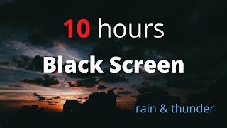 10 Hrs NO ADS of Light Rain and Thunder with Black Screen [upl. by Consalve]