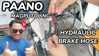 Paano Magputol ng Hydraulic Brake Hose  SHIMANO MT200 bikerepair shimano [upl. by Aiekam]