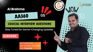 Logical Interview Questions 05  Vowel or Consonant  Automation Anywhere 360  AI Brahma [upl. by Krystle]