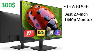 Best 27Inch 1440p Monitor Under 300 ViewEdge CS27QT 75Hz Review [upl. by Kidd]