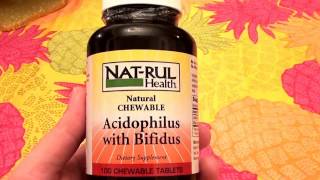 Natrul Health Acidophilus Bifidus Natural Probiotic Chewable Tablets [upl. by Erna496]