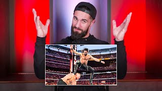 Rollins rewatches WrestleMania classic vs Lesnar WWE Playback [upl. by Namijneb]