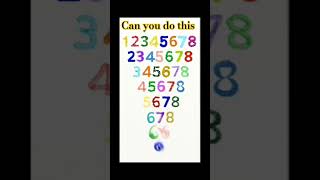 123456789 Challenge task challenge funny subscribe shorts [upl. by Ehcar]