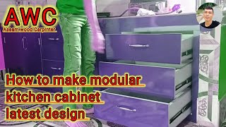 How to make a modular kitchen cabinets  Modular Kitchen Kaise Banata hai  kitchen cabinets [upl. by Hall]