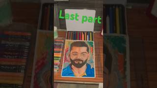 Last part of Virat Kohli drawing with oil pastilpencil colour😇😎🙏 [upl. by Riada]