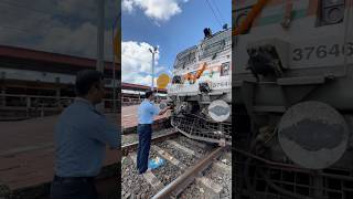 ALP worship their locomotive in the occasion of Ayudha puja 😍 indianrailways konkanrailway [upl. by Aneda]