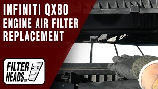 How to Replace Engine Air Filter 2015 Infiniti QX80 V8 56L  TA59148 AF5193 [upl. by Anirol]