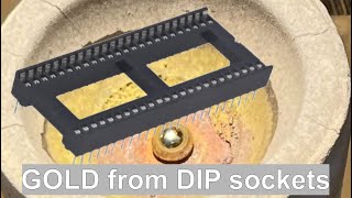 gold from DIP IC sockets foils cupellation [upl. by Namlak376]