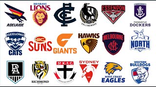 AFL Club Songs  2025 [upl. by Ynnod]