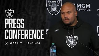 Coach Pierce Presser  102124  Raiders  NFL [upl. by Emogene970]