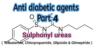 Sulphonyl urea 2  Antidiabetic agents Medicinal Chemistry  III B Pharm V SemUnit 5  III Pharm D [upl. by Aiclid]