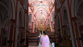 The Sacred Heart Basilica pondicherry travelwithrathi tamilnadutourism trendingshorts traveller [upl. by Erny]