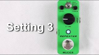 Mooer Repeater Digital Delay Micro Pedal [upl. by Amir]