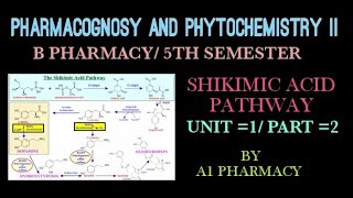 shikimic acid pathway  pharmacognosy unit 1 [upl. by Brynn]