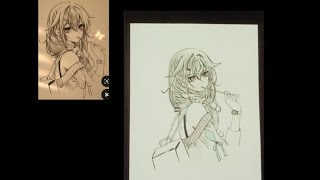 anime girl how to draw anime girl pencil ✏️ drawing step by step [upl. by Lein]