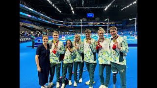 Post race interview with Australias winning 4x100m mixed medley relay at the Paris 2024 Paralympics [upl. by Toolis]