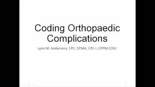 Coding Complications in Orthopaedic Surgery [upl. by Shannen89]