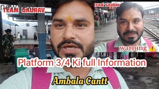 Ambala Cantt Railway Station  34 Platform Full Information  TEAM GAURAV [upl. by Nillek708]