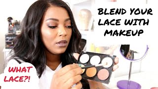 HOW TO BLEND YOUR LACE WIG USING MAKEUP AND BABY HAIR [upl. by Okimuk]