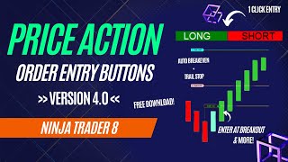 NinjaTrader 8  Price Action Order Entry Buttons V40 [upl. by Loretta]