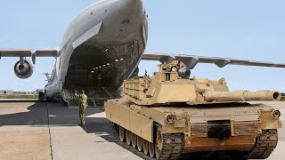 US Loads 70 Ton M1 Abrams Tank Inside Enormous C17 Globemaster III [upl. by Mariska399]