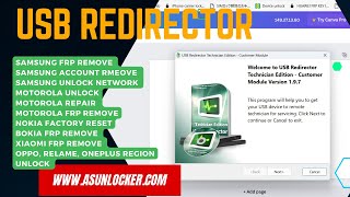 How to use USB Redirector To unlock FRP Network samsungn nokia motorola more others [upl. by Eenttirb456]