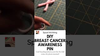 DIY Breast Cancer Awareness Pin Spool Knitted [upl. by Marion]