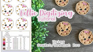 Feltie Digitizing Tutorial Using SewArt SewWhat Pro Planner Felties Drawing JohanaCaudiGs [upl. by Mloc]