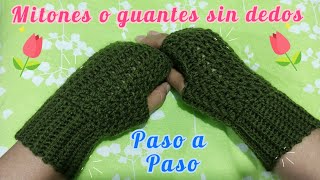 mitones tejidos a crochet guantes tejidos guantes sin dedos tejidos a crochet o ganchillo [upl. by Ehud]