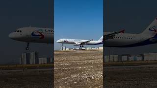 Ural airlines Airbus A321231 Landing at Fergana Int’l airport shorts [upl. by Pattin342]