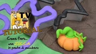 Come fare una zucca in pasta di zucchero [upl. by Odrareve]