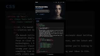 Create A Portfolio Website Using HTML and CSS webdesign webdevtutorial [upl. by Kovar364]