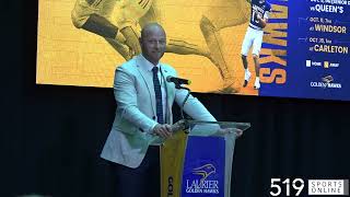 Michael Faulds  State of Laurier Football speech [upl. by Sama]