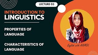 INTRODUUCTION TO LINGUISTICS  LESSON 03  English with Anmol [upl. by Pisano]