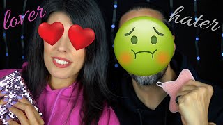 ASMR LOVER vs ASMR H4T3R • SFIDO IL MIO COMPAGNO CHE NON SOPPORTA LASMR Whispering [upl. by Bonner]