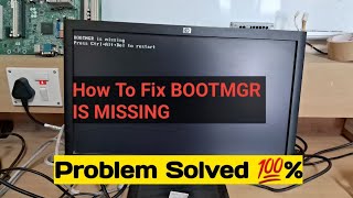 BOOTMGR is missing Press Ctrl Alt Del to restart  Booting your windows 7 [upl. by Keary649]