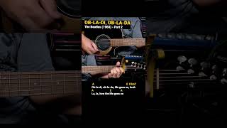 ObLaDi ObLaDa  The Beatles 1968 Easy Guitar Chords Tutorial with Lyrics Part 2 SHORTS REELS [upl. by Lasky]