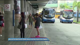 Aplicativo mostra em tempo real a localização dos ônibus [upl. by Dygert]