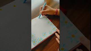 PAGE BORDER 💙😍✨  Page border ideas for journals and projects shorts ytshorts [upl. by Ailey]