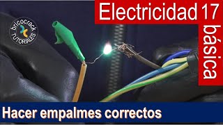 Electricidad básica 17 hacer empalmes eléctricos correctos Bricocrack [upl. by Deck]