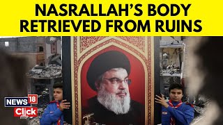 Nasrallah’s Body Retrieved From Ruins As IDF Names 20 More Terrorists Killed In Blast  N18G [upl. by Gairc]